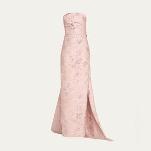 Monique Lhuillier Pink Floral Gown